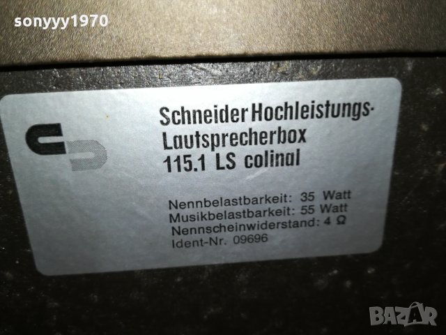 SCHNEIDER 115.1LS-2БР ТОНКОЛОНИ-ВНОС GERMANY 2612211202, снимка 7 - Тонколони - 35243149