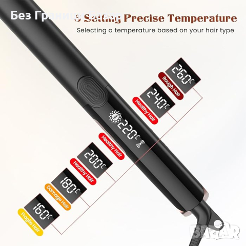 Нова Иновативна Преса за Права и Къдрава Коса с Негативни Йони жени прическа, снимка 5 - Преси за коса - 44597864