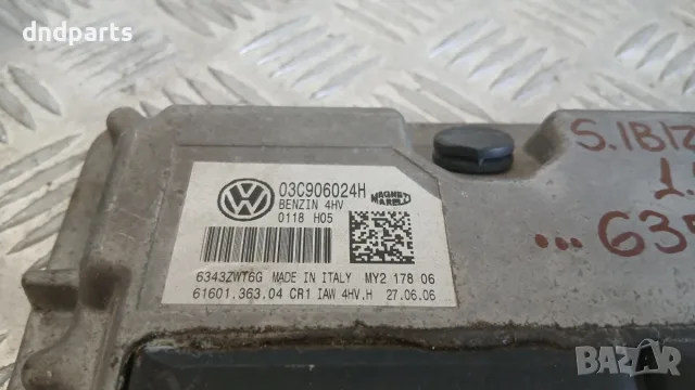 Компютър Seat Ibiza 1.4 2006 03C906024H 61601.363.04 Ibiza (6L) (2002-2008), снимка 2 - Части - 55839646