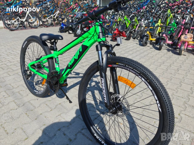 BG Алуминиев велосипед 26" NINJA зелен, снимка 5 - Велосипеди - 54334972