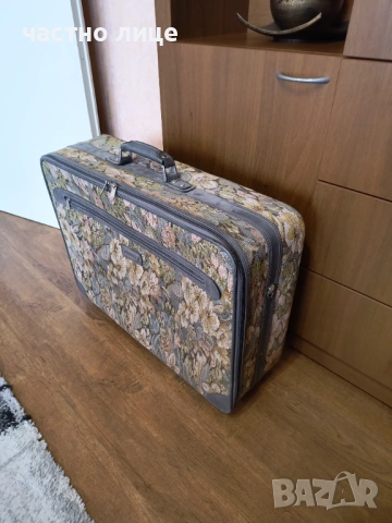 куфар от еко кожа и текстил за 10 евро, снимка 2 - Куфари - 54062492