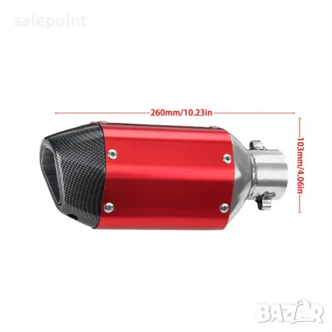 Гърне за мотоциклет,  27см - ЧЕРВЕН С КАРБОН, снимка 2 - Аксесоари и консумативи - 29877358