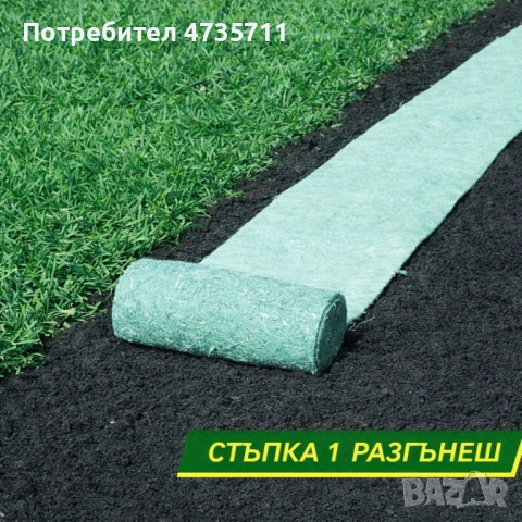 Подложка с тревни семена, биоразградима текстилна подложка, подрязваща се, наторена, снимка 4 - Други стоки за дома - 54089153
