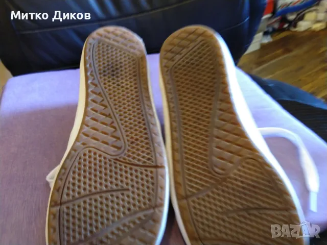 Кецове VANS оригинал бежови високи като нови US-10 UK-9 №43 стелка 28см , снимка 15 - Кецове - 49923321