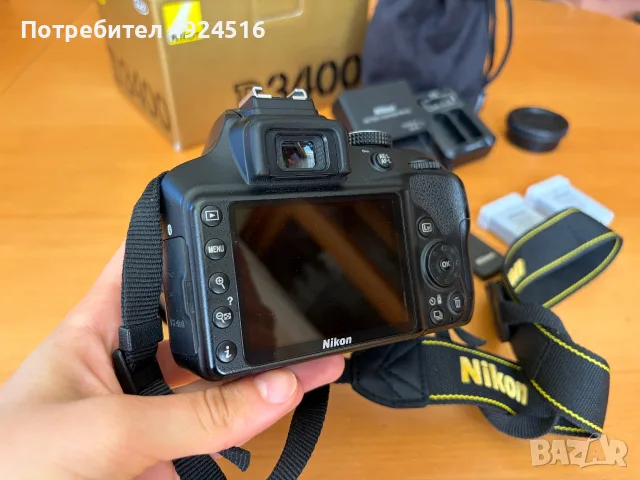 Nikon D3400 + Nikkor 18-105mm VR – като нов, пълен комплект с аксесоари, снимка 7 - Фотоапарати - 55734695