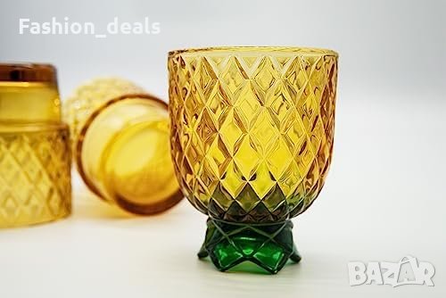Нов комплект от 4 броя чаши с дизайн на ананас Подарък, снимка 3 - Други стоки за дома - 42746059