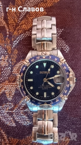 мъжки ръчен часовник BENRUS 100FT Water Resistance Mioyta Japan Movement, снимка 6 - Мъжки - 51759280
