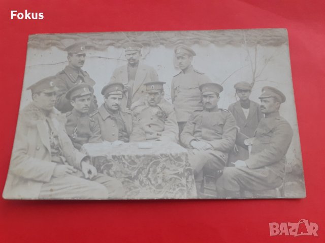 Стара военна снимка офицери Царство България