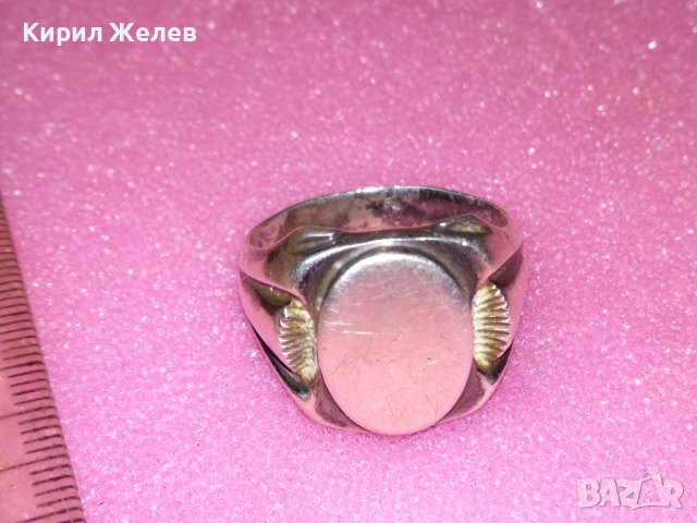 СТАР АРИСТОКРАТИЧЕН СРЕБЪРЕН ПРЪСТЕН ВИСОКА ПРОБА СРЕБРО 925 РЕТРО БИЖУ РЪЧНА ИЗРАБОТКА 41883, снимка 11 - Антикварни и старинни предмети - 44390497