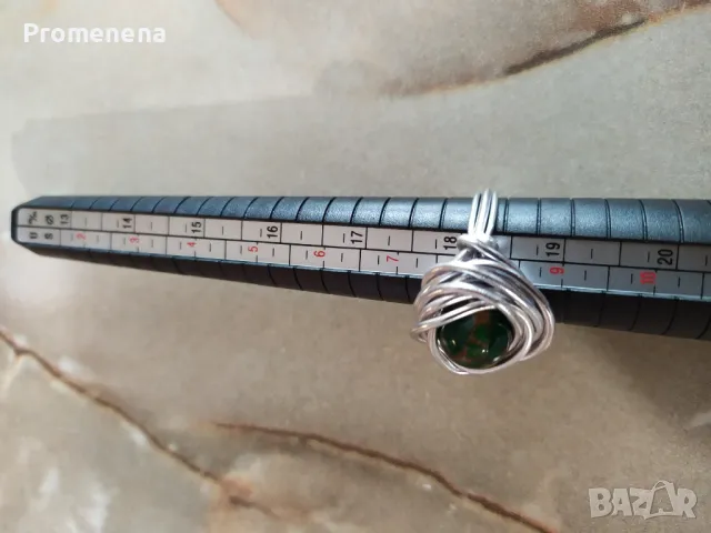 Пръстен с естествен камък, снимка 10 - Пръстени - 47558914