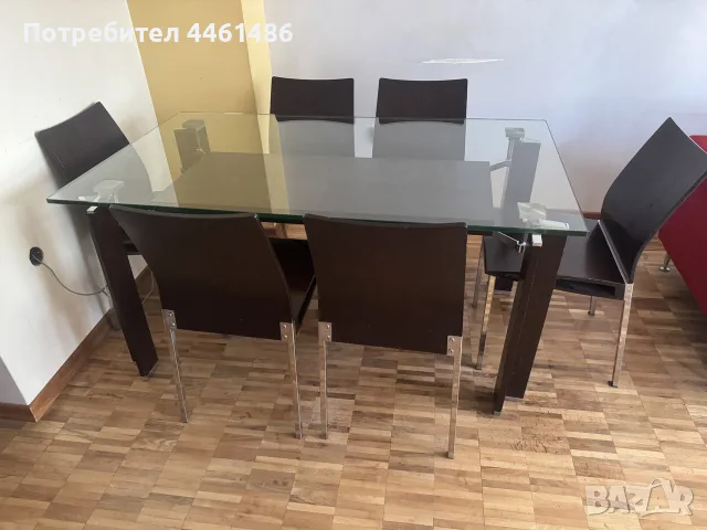 маса за хранене с шест стола, снимка 3 - Маси - 55785860