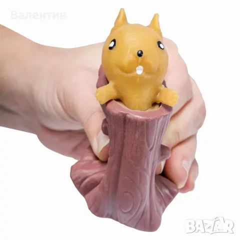 Анти - стрес играчка - дърво с катерица - 6,5 см., снимка 2 - Други - 55798573