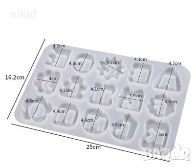 Латиница азбука букви за пълнеж шейкъри Shaker силиконов молд форма фондан гипс смола шоколад висулк, снимка 4 - Форми - 44393328