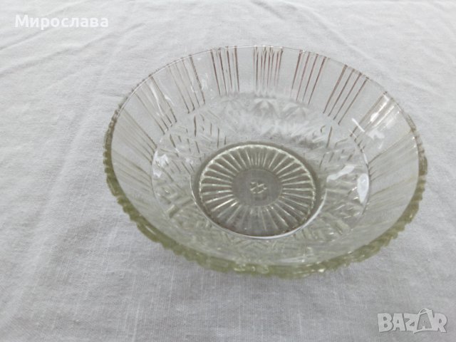  Кристална бонбониера и стъклена купа, снимка 2 - Други - 40582374