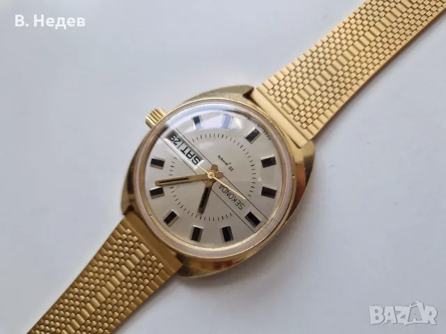 SEKONDA, cal 2428, 26 jewels, каса 37 мм, USSR, Нов часовник!, снимка 2 - Мъжки - 55853332