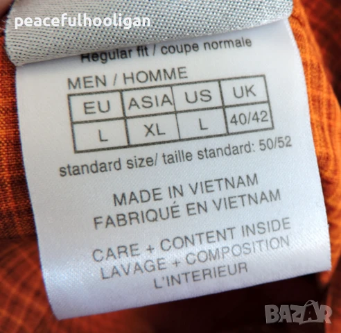 Jack Wolfskin Outdoor - мъжка карирана риза за спорт туризъм и планина размер L, снимка 13 - Ризи - 50837801