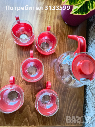 Кана и 5 чаши за кафе/чай на JENA GLAS, снимка 4 - Чаши - 44927695