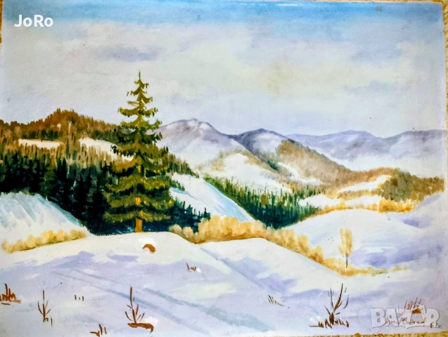 Кирил Матеев - "Планински пейзаж" 1961г., снимка 1 - Картини - 53557039