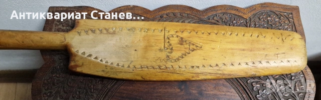 Стара дървена скандинавска шпатула/бъркалка, снимка 2 - Антикварни и старинни предмети - 53981238