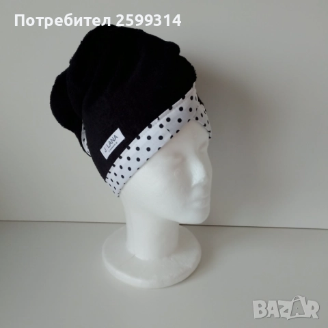 Памучна кърпа-тюрбан за коса подходяща за боядисана коса