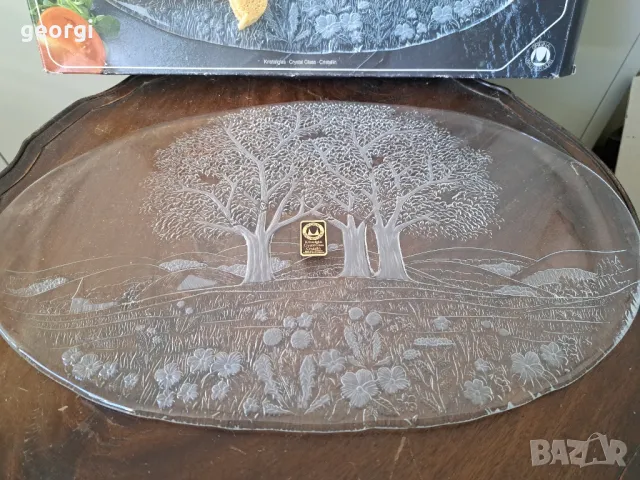 немско стъклено плато поднос Waltherglas     5/1