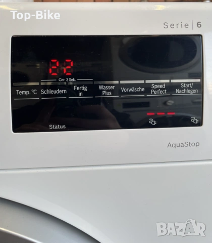 Пералня Bosch Serie 6 А+++ 9 кг 1400об./мин, снимка 6 - Перални - 53887905