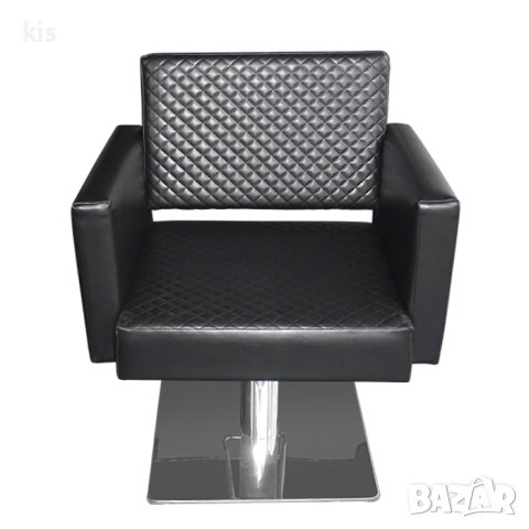 Фризьорски стол в черно M405, снимка 2 - Фризьорски столове - 42742054
