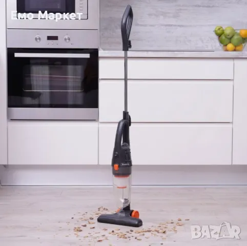 Прахосмукачка вертикална и ръчна 2в1 Rosberg, 600W, 0.8л., Циклон, Без торба, Черен/оранжев, снимка 12 - Прахосмукачки - 50052578