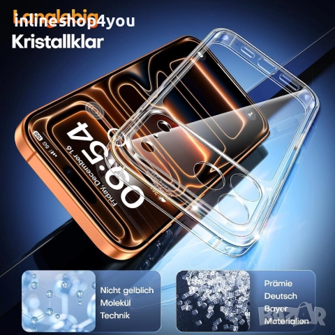 Прозрачен Силиконов Удароустойчив Кейс за Apple iPhone 17 Pro / Max, снимка 3 - Калъфи, кейсове - 52217574