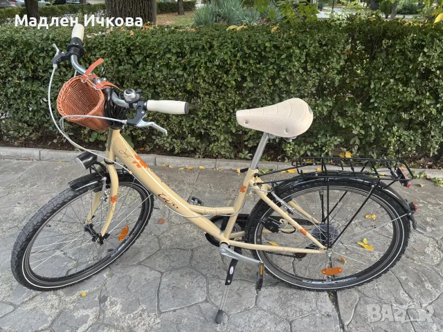 Дамски градски велосипед Cross Jesolo 26" с кошница и багажник