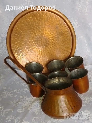 Стар Меден Сервиз за - Кафе , Вино, Ракия - 8 части, снимка 4 - Декорация за дома - 52367108