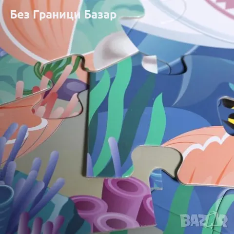 Нов Голям подов пъзел с океанска тематика – 48 части за деца 3+ игра, снимка 6 - Образователни игри - 48924311