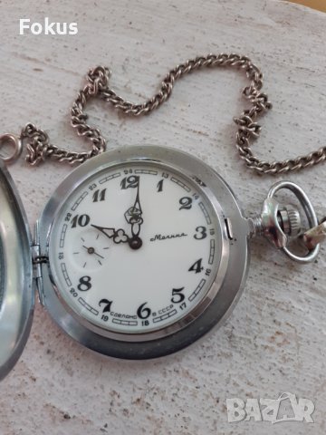 Стар джобен часовник Мълния - глухар - Минт, снимка 2 - Антикварни и старинни предмети - 36926821
