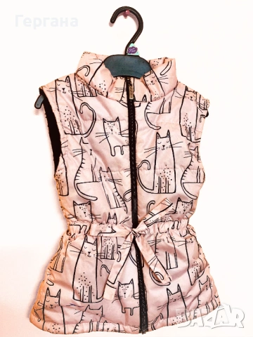 Детска грейка за момиче 3-4 г – розова с котета, като нова, снимка 2 - Детски якета и елеци - 54011356