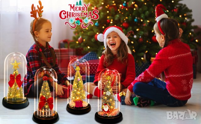 ЕЛХИЧКА С ФИГУРКА В СТЪКЛЕНИЦА С LED СВЕТЛИНА, снимка 5 - Други - 42625312