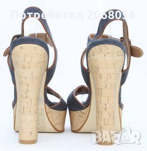Обувки деним-дънкови, снимка 3 - Дамски обувки на ток - 32028375