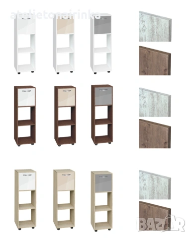 Етажерка Кубо 3 с една вратичка постформинг