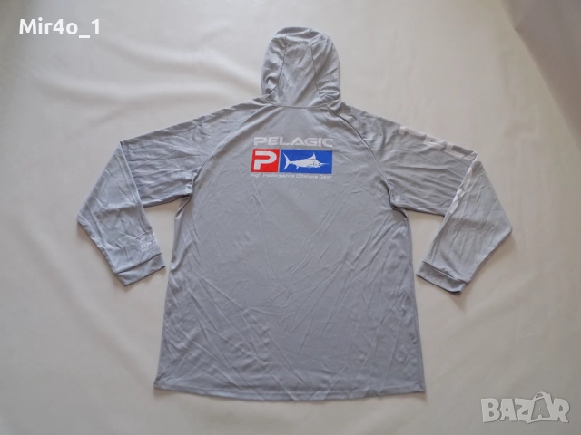 риболовна блуза pelagic 50+ upf protection екип елек горнище фанела худи суичър мъжка оригинална XXL, снимка 3 - Спортни дрехи, екипи - 44515836