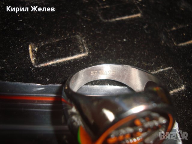 СТОМАНЕН МОРСКА ТЕМАТИКА ПРЪСТЕН КОТВА МАРКИРАНА НЕРЪЖДАЕМА СТОМАНА 19903, снимка 5 - Пръстени - 34423484