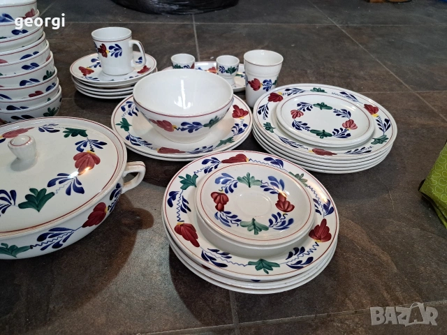 холандски сервиз за хранене Boch Borenbont и Petrus Regout & Co. Maastricht 31/3, снимка 3 - Сервизи - 53053694