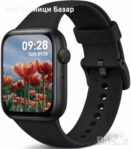 Нов Смарт часовник за мъже и жени 1.83" Android iOS черен Фитнес гривна