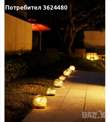 Соларна лампа със стъклен ефект на пукнатини , снимка 6 - Соларни лампи - 52297738