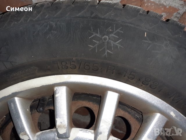 Зимни гуми Maloya Davos 185/65 R15 с джанти от Saab, снимка 4 - Гуми и джанти - 39509479