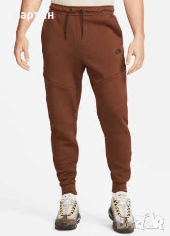 Мъжки комплект Nike Tech Fleece Brown - размер S, снимка 7 - Спортни дрехи, екипи - 42721175