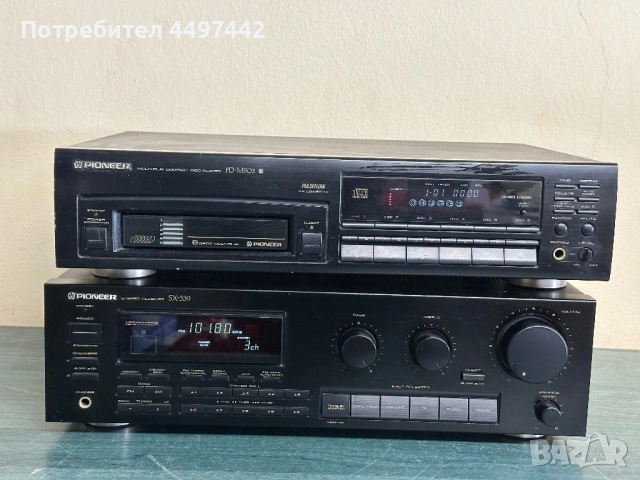 Винтидж Аудио Система PIONEER: Ресивър SX-339 & 6-Дисков Чейнджър PD-M503, снимка 7 - Аудиосистеми - 54169441