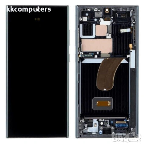 LCD Дисплей за Samsung SM-S918F S23 Ultra 5G 2023 / GH82-30465A / 30466A / Тъч скрийн + рамка / Чере