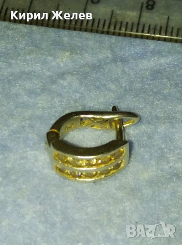 РАЗКОШНА АНГЛИСКА СКЪПОЦЕННА СРЕБЪРНА РЕТРО ОБЕЦА СРЕБРО 925 с ИСКРЯЩИ ЦИРКОНИ 40137, снимка 12 - Обеци - 42466498