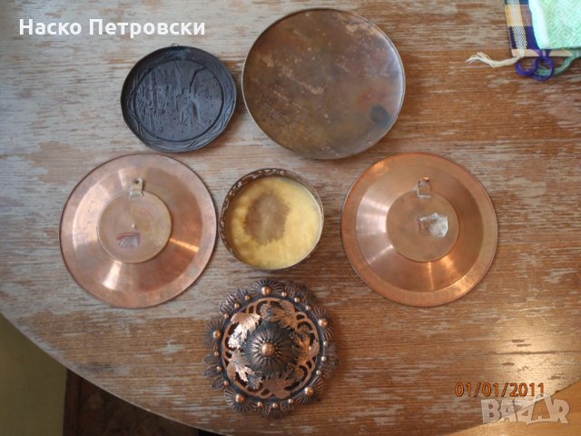 РЕТРО декоративни съдове от ръчно кована чиста мед., снимка 2 - Декорация за дома - 31193981