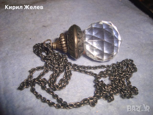 МНОГО ЕФЕКТНА ВИНТИДЖ АРТ ВИСУЛКА РЕТРО ВИНТИДЖ СТИЛ ФАСЕТИРАН КРИСТАЛЕН МЕДАЛЬОН 27901, снимка 12 - Колиета, медальони, синджири - 37096606