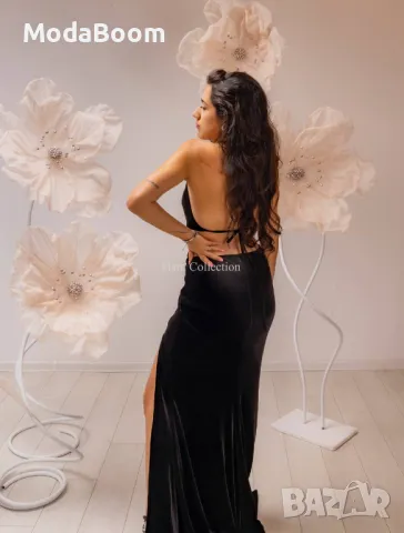 Официална дълга черна дамска рокля , снимка 7 - Рокли - 48075969